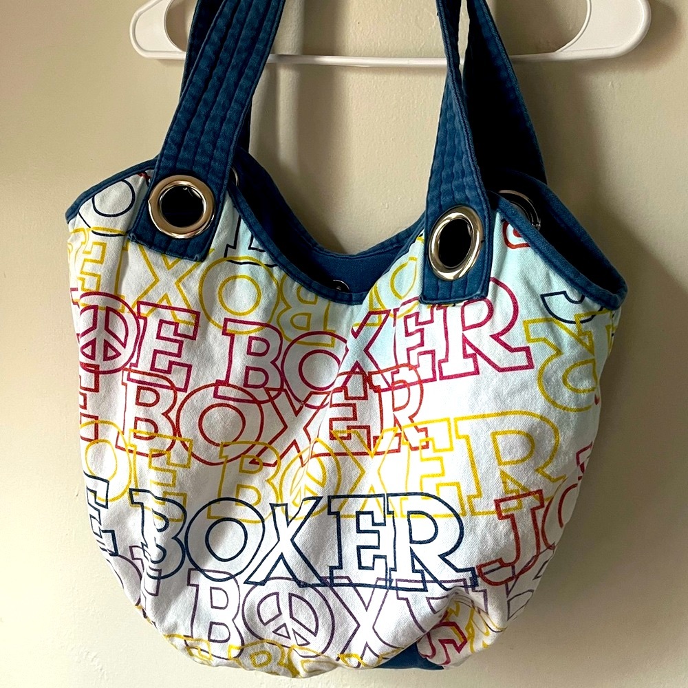 ☮️Y2K RAINBOW JOE BOXER TOTE☮️
